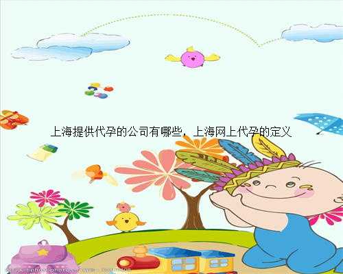 上海提供代孕的公司有哪些，上海网上代孕的定义